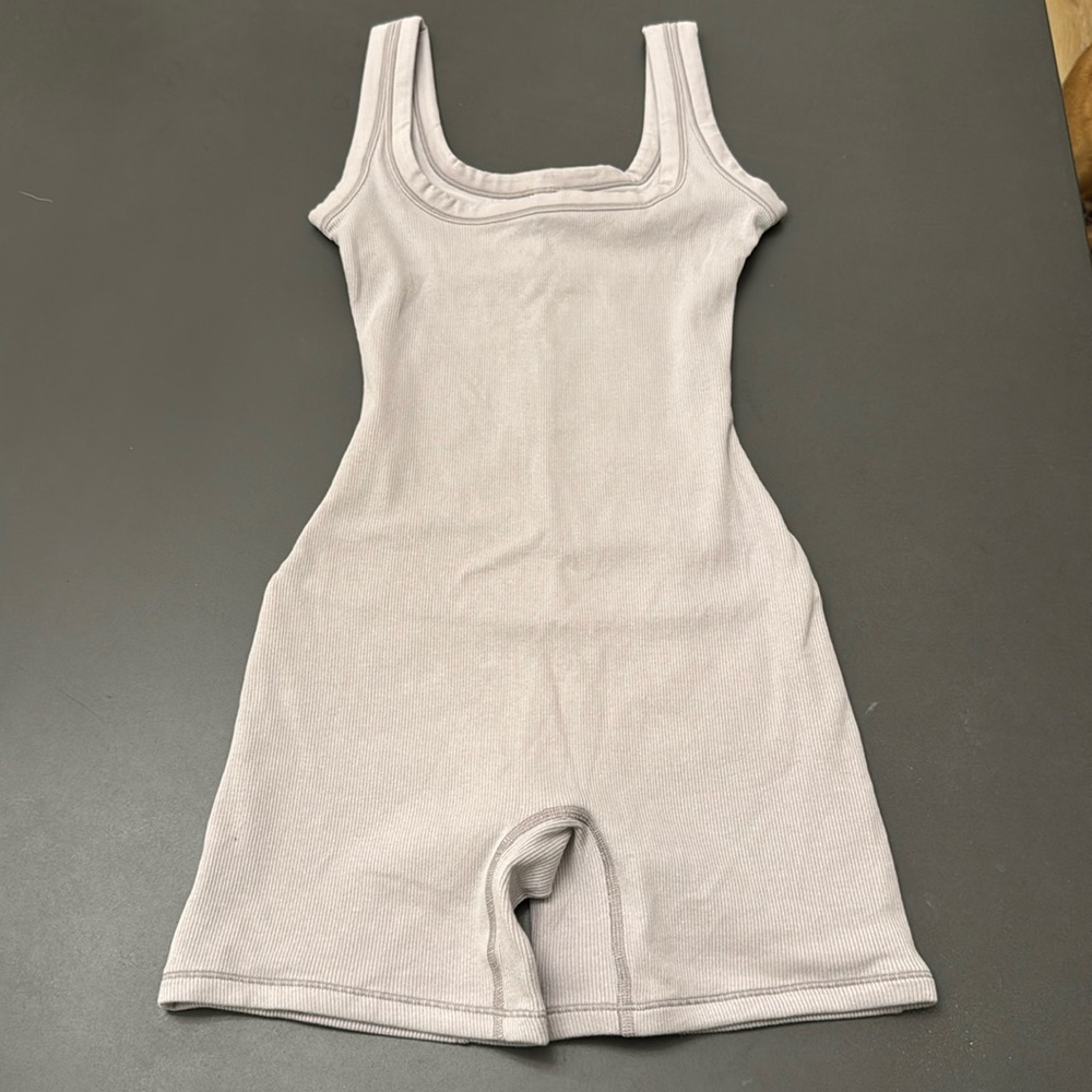 Skims cotton rib onesie, color oyster, size xs, NWT